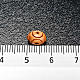 Rosary parts, oval natural wooden beads carved s2