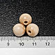 Rosary parts, round clear wooden beads s3
