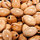 Rosary parts, oval olive wood beads s1