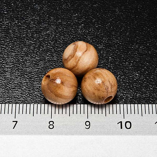 Rosary parts, round olive wood beads 4