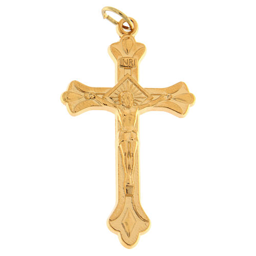 Rosary crucifix in golden metal 1