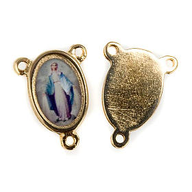 Mittelstück für Rosenkranz, aus vergoldetem Metall, Wundertätige Madonna