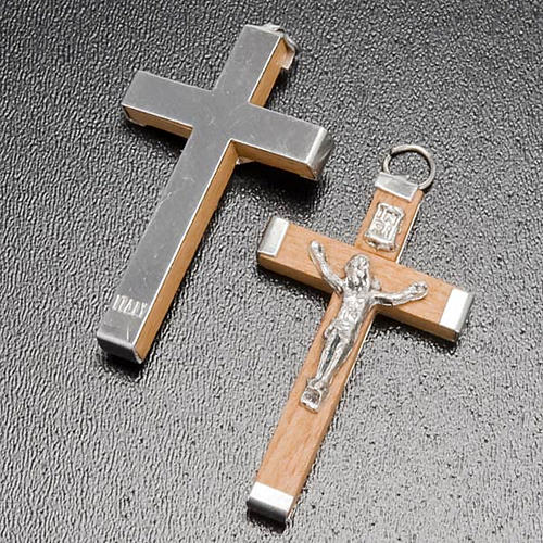Cruz de madera y metal para la fabricación de rosarios. 3