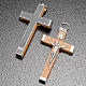 Rosary wooden crucifix and metal body of Christ s3