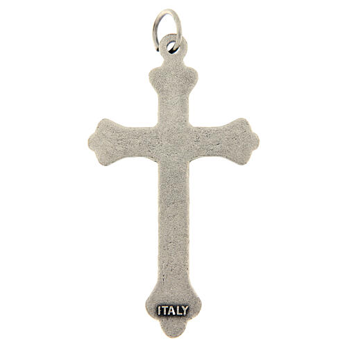 Rosary crucifix silvery metal 4