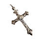 Rosary crucifix silvery metal s1