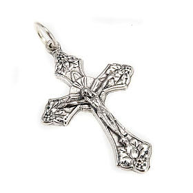 Rosenkranzkreuz aus Metall mit Ringel