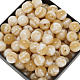 Grains for do-it-yourself rosary, imitation horn, round 9mm s1