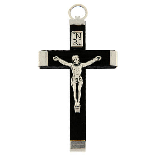 Rosenkranzkreuz, Kreuz aus Holz, schwarz 4