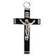 Cross in black wood for do-it-yourself rosary s1