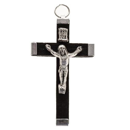 Cross in black wood for do-it-yourself rosary 1