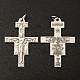 Rosenkranzkreuz, Kreuz von San Damiano, versilbertes Metall, 3,6 cm s2