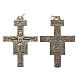 Saint Damien cross for rosary in silver metal H3.6cm s1
