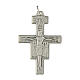 Saint Damien cross for rosary in silver metal H3.6cm s1
