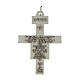 Saint Damien cross for rosary in silver metal H3.6cm s2