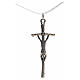 Pastoral cross in silver metal for do-it-yourself rosary s4