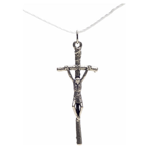 Cruz pastoral metal plateado rosario hecho por ti 3