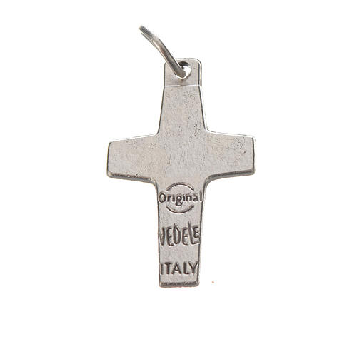 Anhänger, Kreuz von Papst Franziskus, aus Metall, 2x1,4 cm 2