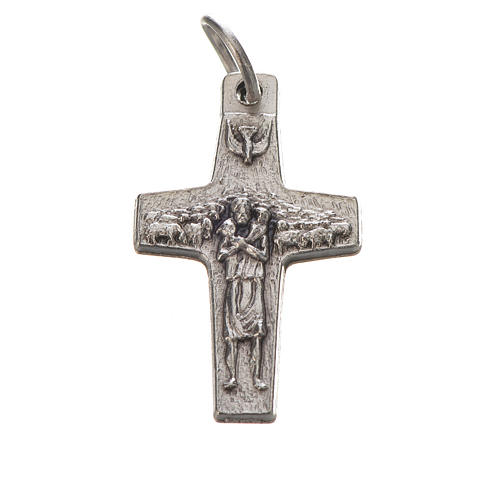 Cruz Papa Francisco 2x1,4 cm metal 1