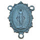 Rosary medal with Madonna, light blue colour s1