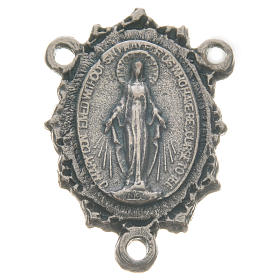 Rosary medal with Madonna, silver colour