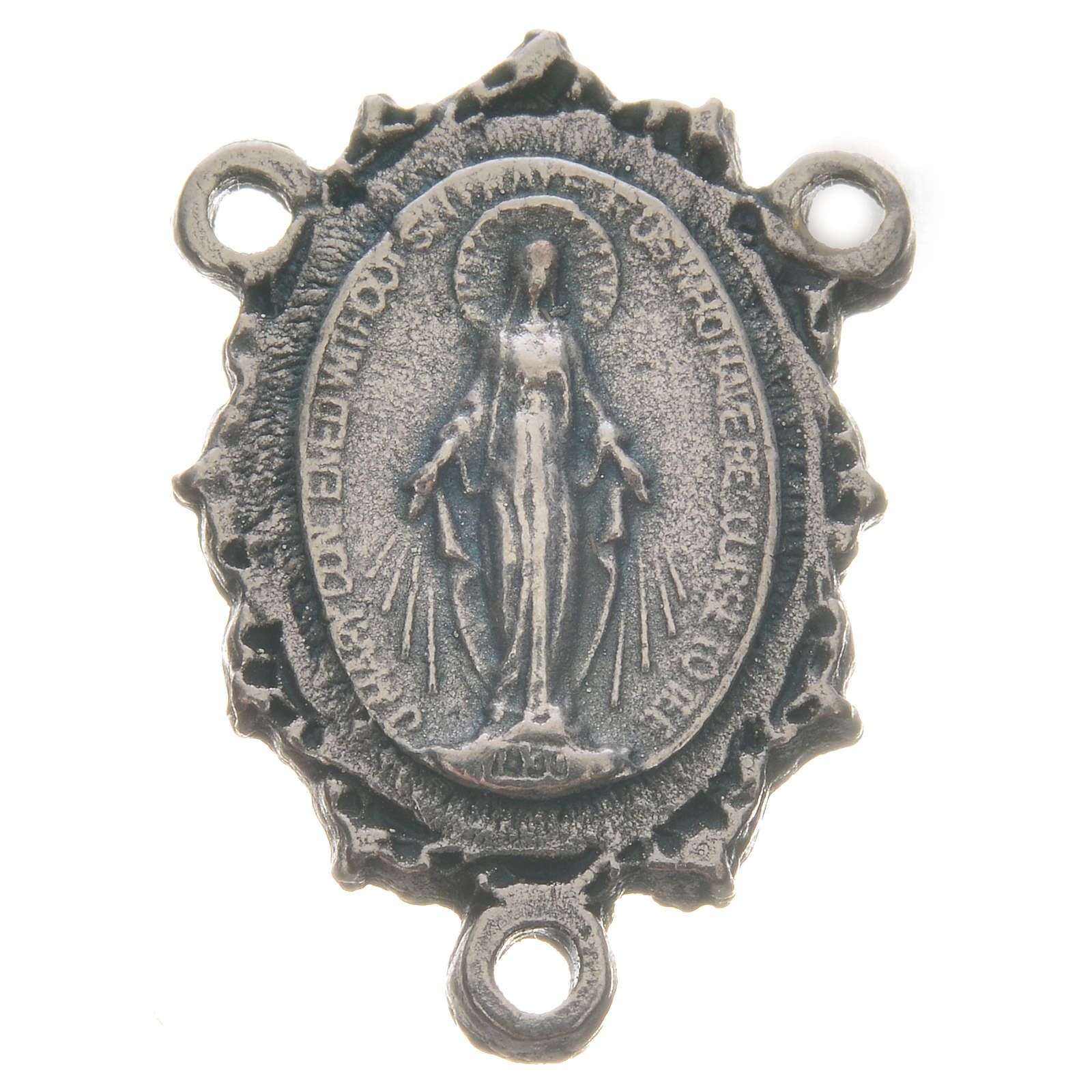 Rosary medal with Madonna, silver colour online sales on