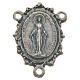 Rosary medal with Madonna, silver colour s1