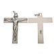 Crucifix in silver metal 7.5cm s1