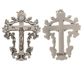 Rosenkranzkreuz, mit vielen Details, aus Metall, 4,3 cm