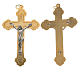 Crucifixo dourado corpo prateado s1
