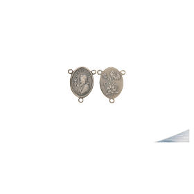 Eigenbau Rosenkränze: Medaille Rosenkranz mit Bild Pater Pio, h. 2,2 cm