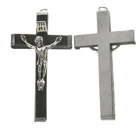 Rosenkranzkreuz, Kreuz aus Holz, schwarz, 5,7 cm