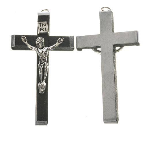 Rosenkranzkreuz, Kreuz aus Holz, schwarz, 5,7 cm 1