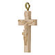 Crucifix pour chapelet bois Val Gardena naturel ciré s2