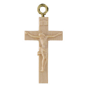 Crocefisso per rosario legno Valgardena naturale cerato