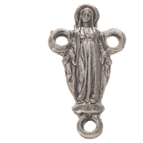 Miraculous Medal made of zamak for do-it-yourself rosaries 1