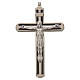 Crucifix for rosaries, nickel-plated with galvanic in antique si s1