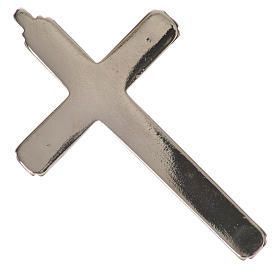 Crucifixo para terço niquelado e galvanização prata antiquada