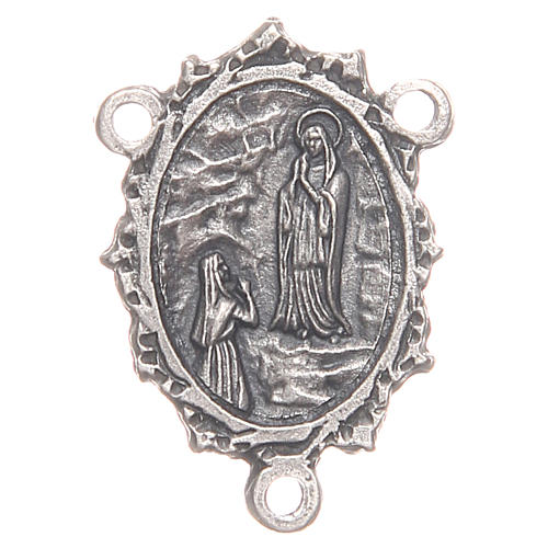 Medal for DIY rosary with Our Lady of Lourdes and Saint Bernadette 1
