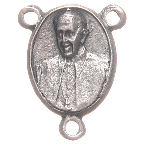 Medal for DIY rosary with Pope Francis and Merciful Jesus 1