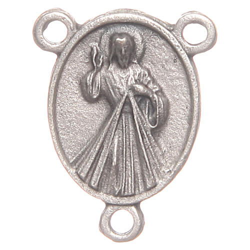Medal for DIY rosary with Pope Francis and Merciful Jesus 2