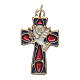 Rosenkranzkreuz, Heiliger Geist, vergoldetes Metall, blauer und roter Emaille s1