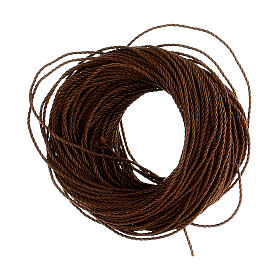 Corda castanha para montagem de terços (suficiente para 12 terços)