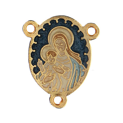 Enamelled Virgin Mary with Baby pendant 1