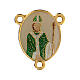 Rosary centerpiece, St Patrick enameled s1