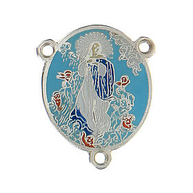 Rosary centerpiece Assumption of Mary enameled