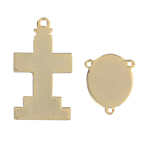 Croix médaille Notre-Dame de Lourdes bricolage chapelet 2