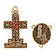 Krzyż i łącznik Madonna z Lourdes, różaniec do samodzielnego wykonania s1