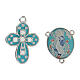 Cross, pendant with Ascended Virgin strass DIY rosary s1