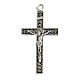 Zamak metal rosary cross with leaves 5x2.5 cm s1